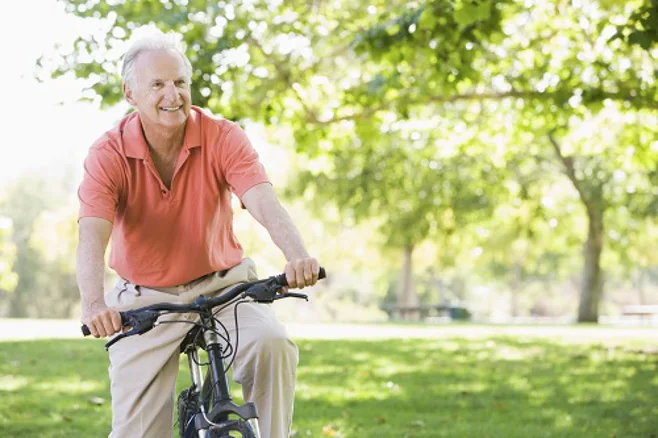 senior on bike senior on bike